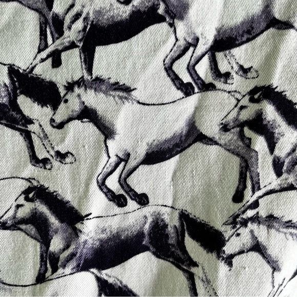 Vintage Adobe Rose 1995 Shirt Womens Large Western Horses Allover Print Purple - Picture 13 of 16